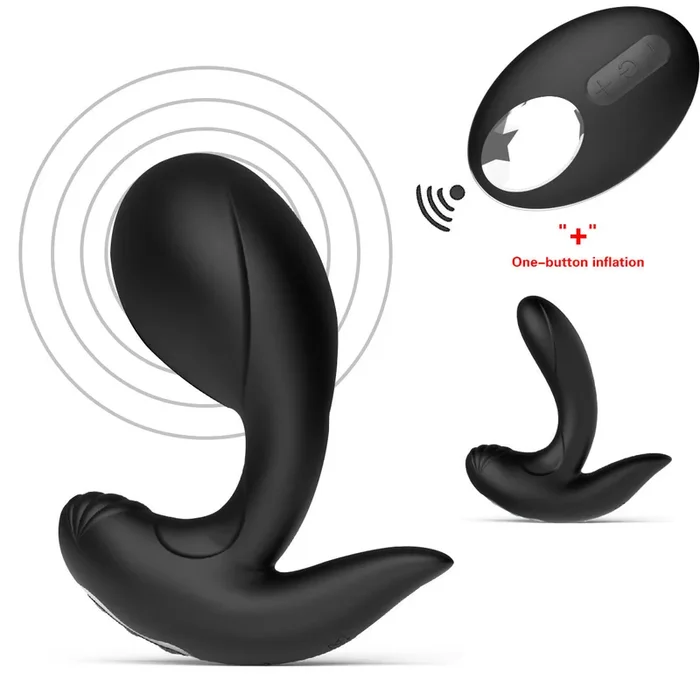 Plug Anal Gonflable Télécommandé – Gode Vibrant Butt Plug Masseur De Prostate
