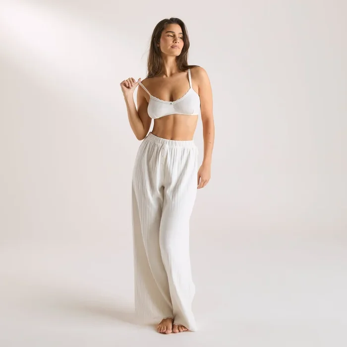 Pointelle Bralette – Cream