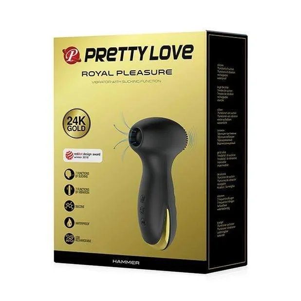 Pretty Love – Royal Pleasure Hammer Clitoral Air Stimulator Vibrator (Black)