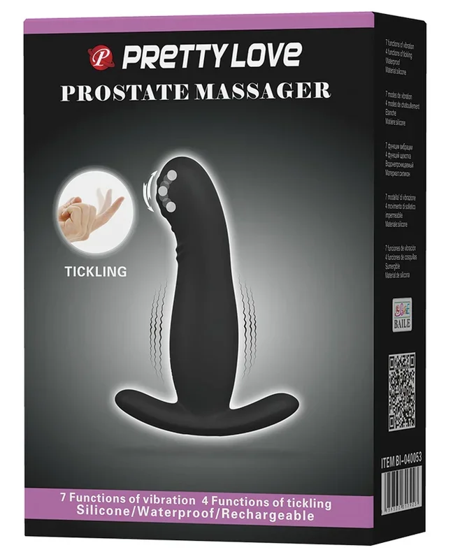 Pretty Love Eudora Vibrating Prostate Massager 7 Function – Black