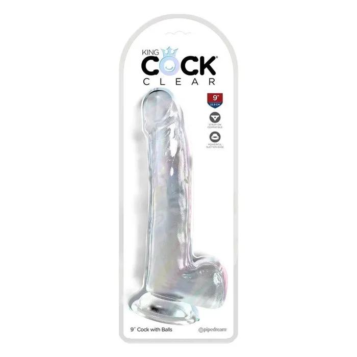 Products King Cock 9″ With Balls Clear