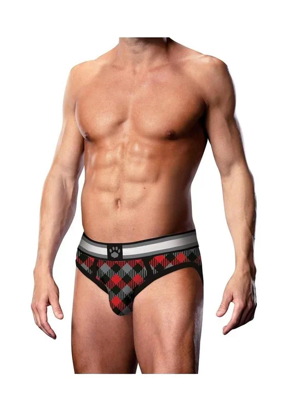 Prowler Tartan 1 Brief XX Blk/Red Fu23