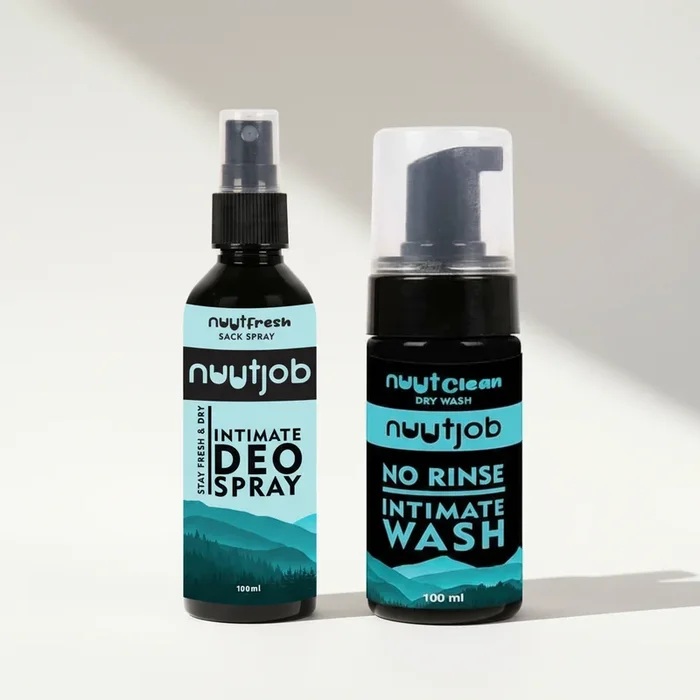Quick Fix Combo Nuutclean Dry Wash + Nuut Fresh Intimate Deo Spray 200ml Combo pack