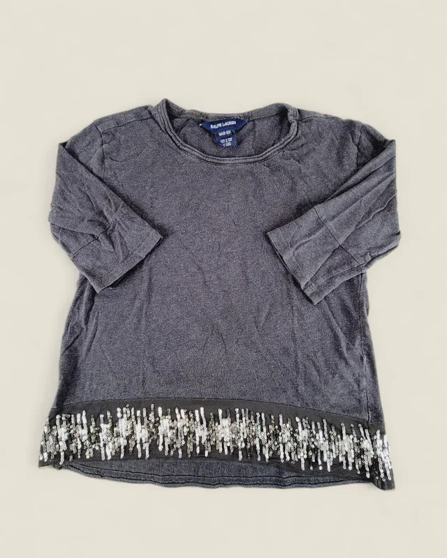 RALPH LAUREN SEQUINED TOP 8-10Y PRE-LOVED