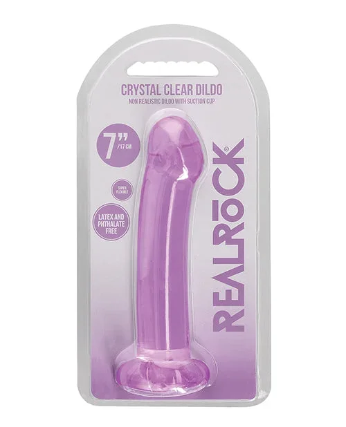 Realrock Crystal Clear 7″ Dildo – Purple