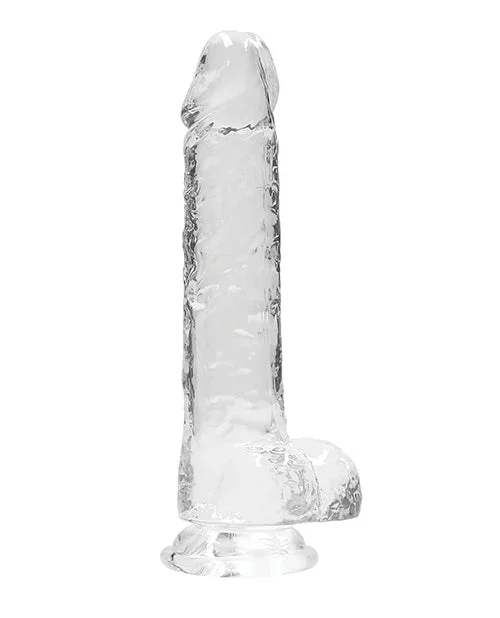 Realrock Crystal Clear 8″ Dildo with Balls Clear