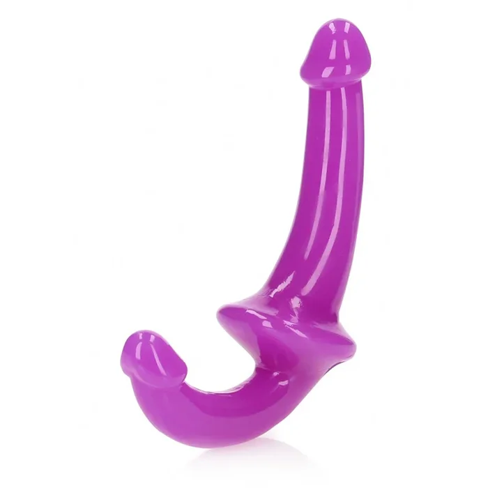 Realrock Glow In The Dark Strapless Strap-On 6” Neon Purple