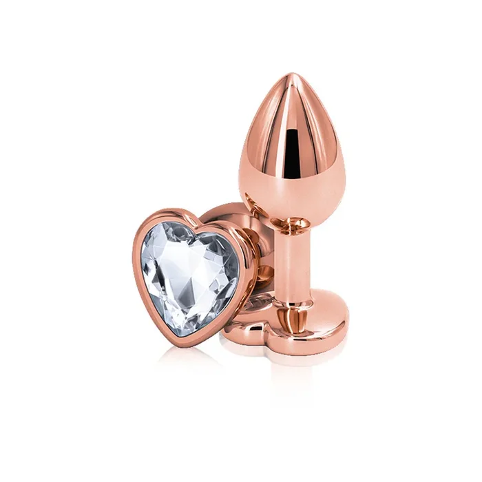 Rear Assets – Rose Gold Heart – Small – Clear