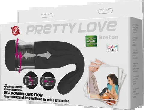 Rechargeable Breton Masturbator (Black)