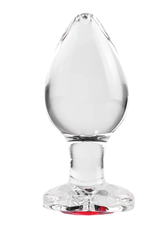 Red Heart Gem Glass Plug – Large