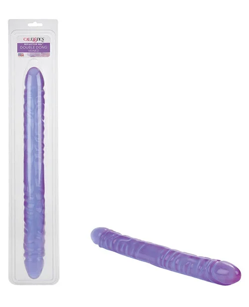 Reflective Gel 18″ Veined Double Dong – Lavender