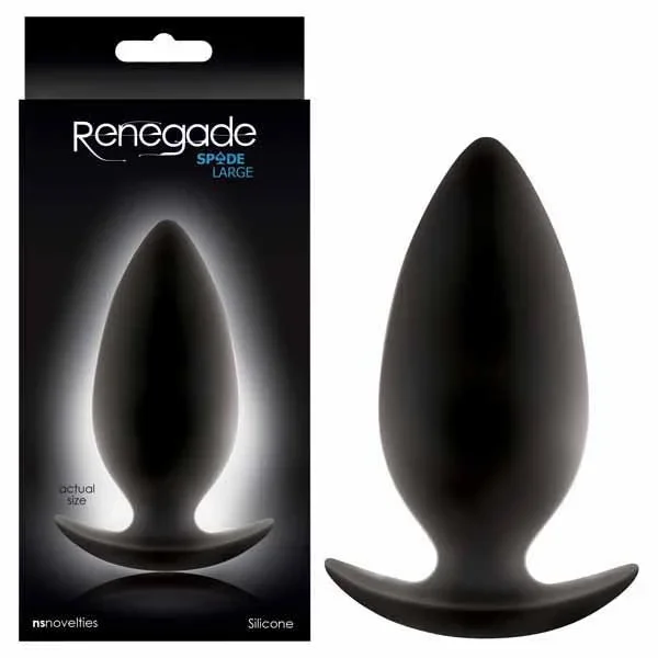 Renegade – Spades – Black 10.5 cm (4.15”) Large Butt Plug