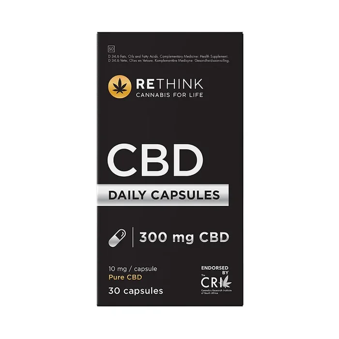 Rethink CBD Daily Capsules 300mg 30 Capsules
