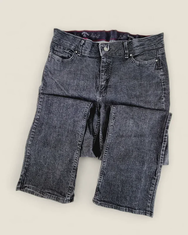 RIDERS BY LEE CURVIER CHARCOAL JEANS LADIES SIZE 16 PRE-LOVED