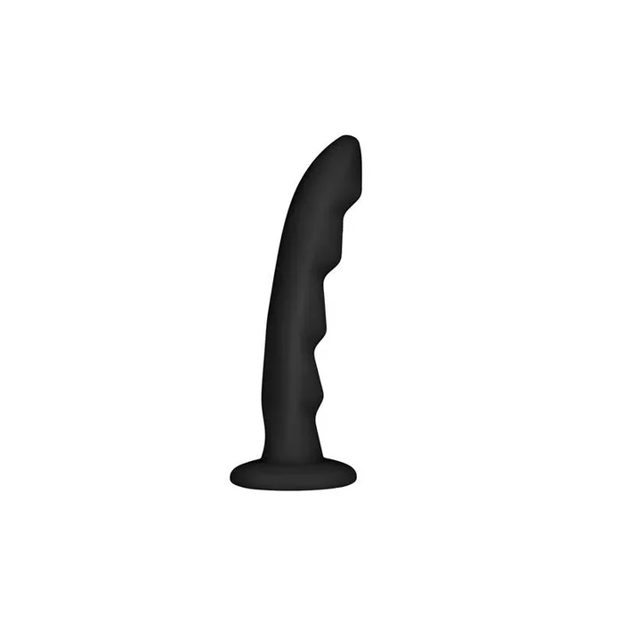 Ripples Silicone Strap On Harness Dildo Black