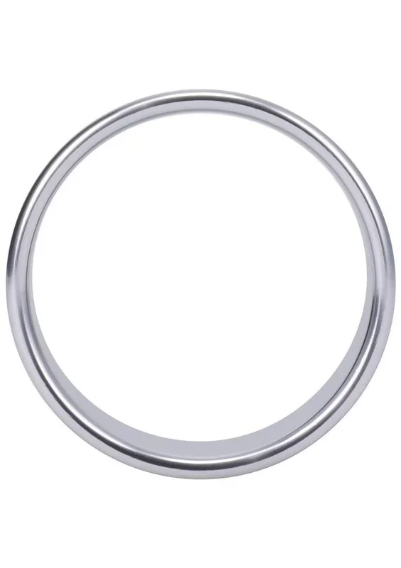 Rock Solid Brushed Alloy Aluminum Cock Ring – XLarge – Silver