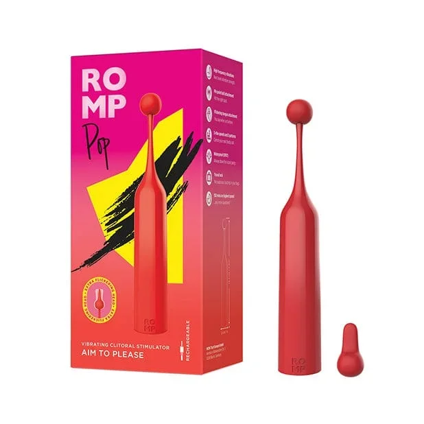 Romp – Pop Vibrating Clit Massager Pinpoint Vibrator (Red)
