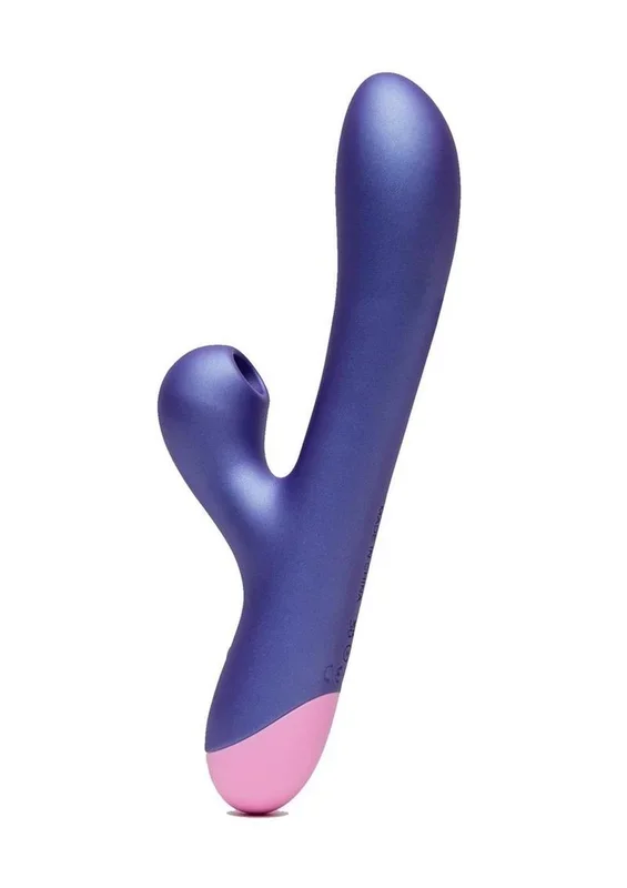 Romp Pulse Rechargeable Silicone Rabbit Vibrator with Pleasure Air – Purple/Pink