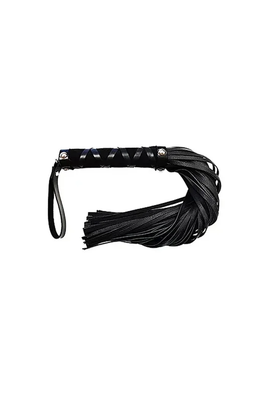 Rouge Garments – Short Leather Flogger with Studded Handle