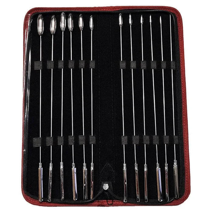 Rouge Stainless Steel 12-Piece Rosebud Urethral Sound Kit