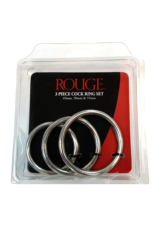 Rouge Stainless Steel – 3 Piece Cock Ring Set