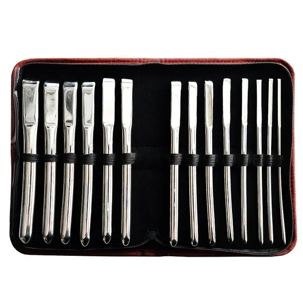 Rouge Stainless Steel Hegar Uterine 14 Piece Dilator Set