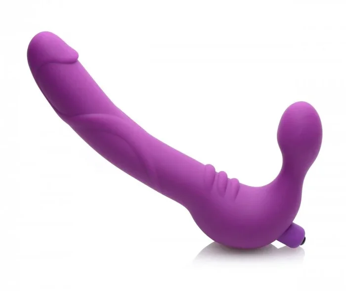 Royal Revolver Vibrating Strapless Strap- on Dildo – Purple