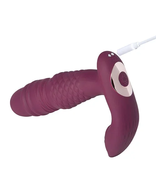 Ryder App-Controlled Thrusting G-spot & Clit Vibrator – Rosy Red