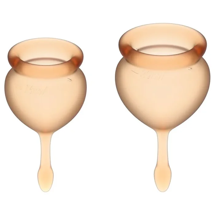 Satisfyer Feel Good Menstrual Cup Orange 2pk