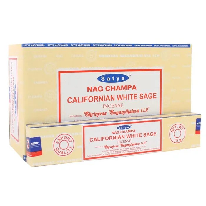 Satya Nag Champa Californian White Sage Incense