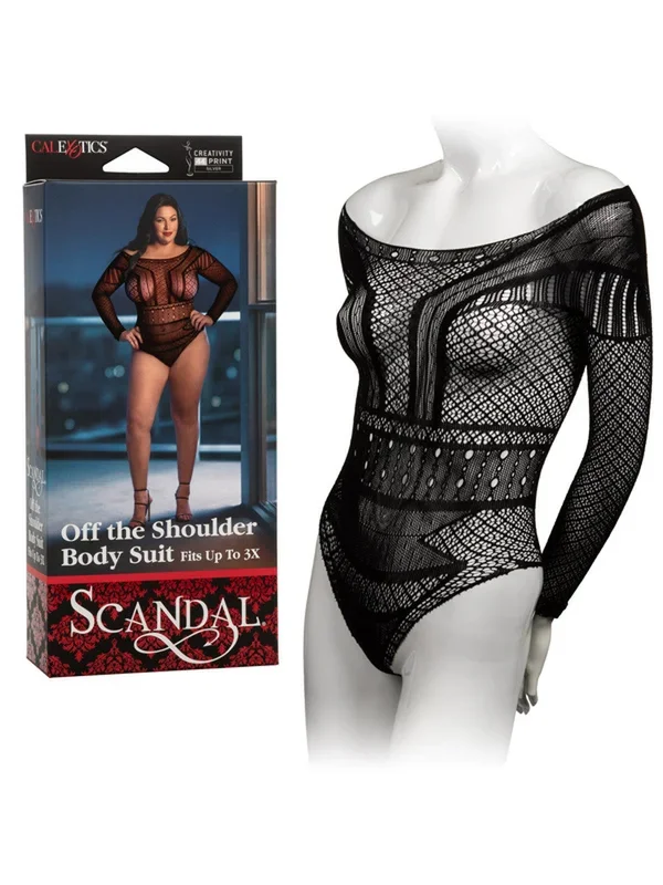 SCANDAL PLUS SIZE OFF THE SHOULDER BODY SUIT