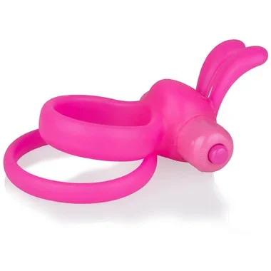Screaming O OHare XL 4-FUNction Silicone Rabbit Double Love Ring Pink