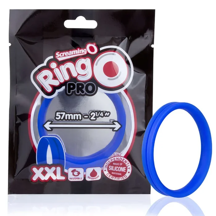 Screaming O Ring O Pro XXL: Premium Silicone Erection Enhancement Cock Ring – Blue