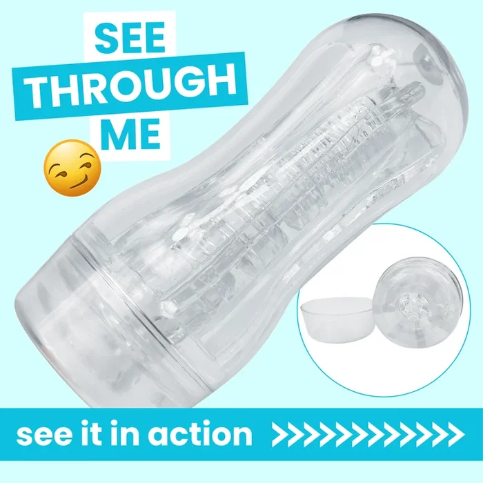 See Through Me – Clear Sucking Masturbator with Pleasure Nubs