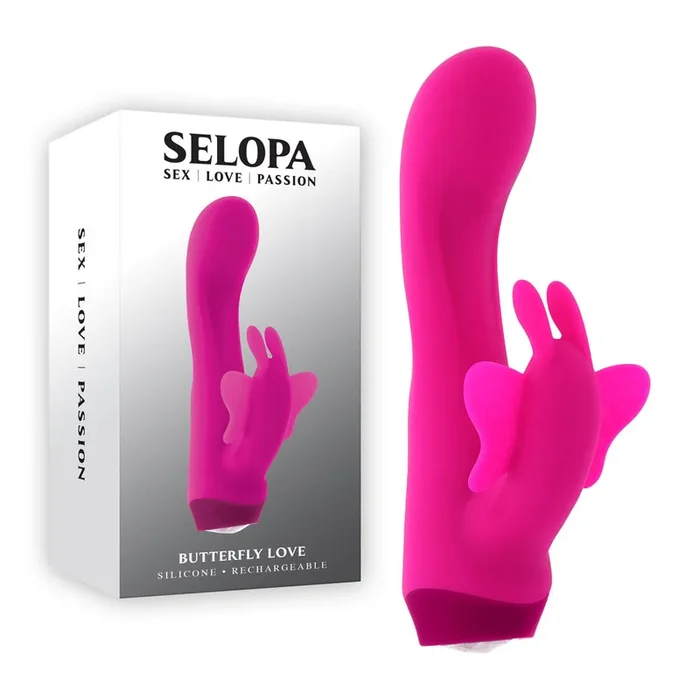 Selopa BUTTERFLY LOVE – Pink 13.8 cm USB Rechargeable Butterfly Vibrator