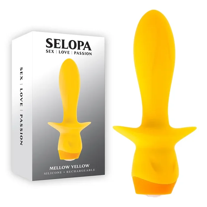 Selopa MELLOW YELLOW – Yellow 13.5 cm USB Rechargeable Vibrating Anal Plug