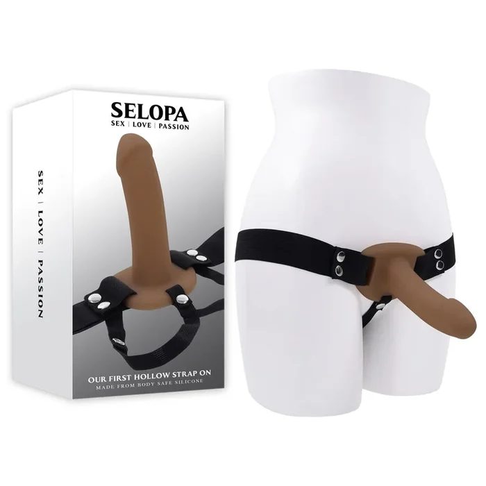 Selopa OUR FIRST HOLLOW STRAP ON DARK – Brown 16.3 cm Hollow Strap-On