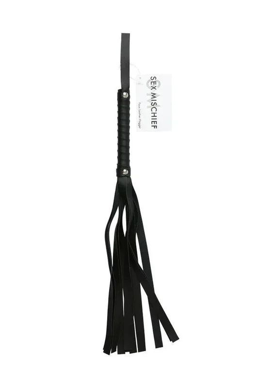 Sex & Mischief – Faux Leather Flogger – Black