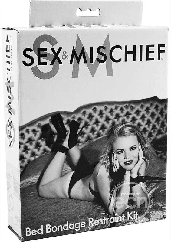 Sex & Mischief Bed Bondage Restraint Kit – Black