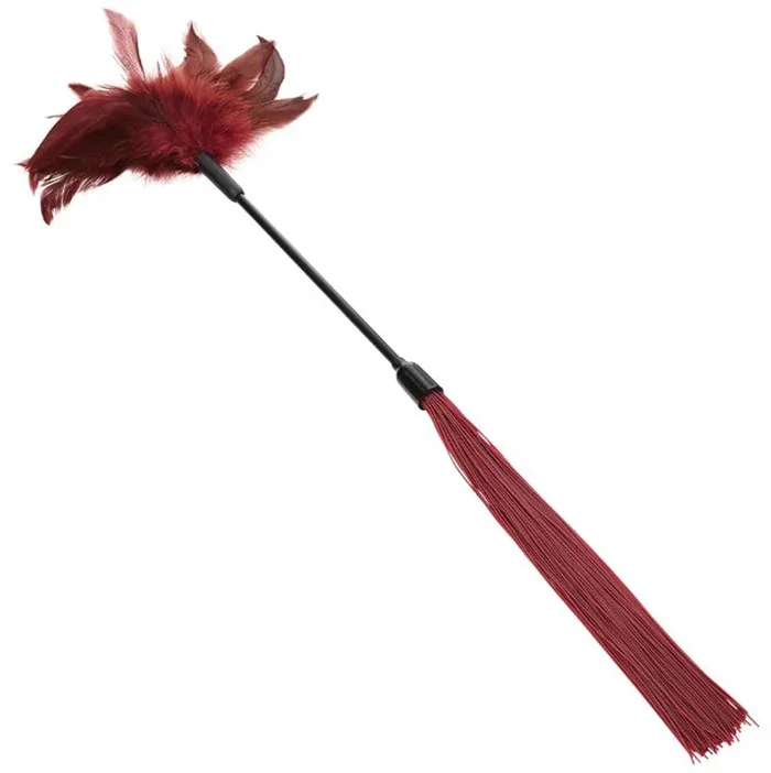 Sex and Mischief Enchanted Feather Tickler – Burgundy