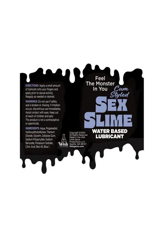 Sex Slime Cum Styled Water Based Lubricant 4oz – Purple