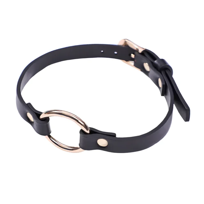 Sexyland Faux Leather Gold O-Ring Choker