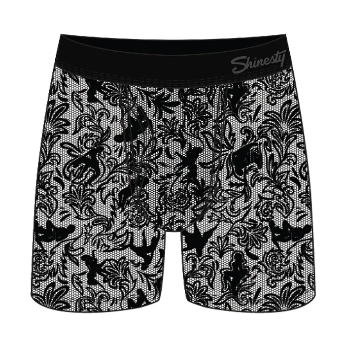 Shinesty The Racy & Lacy Provocative Lace Ball Hammock Pouch Underwear with Fly M