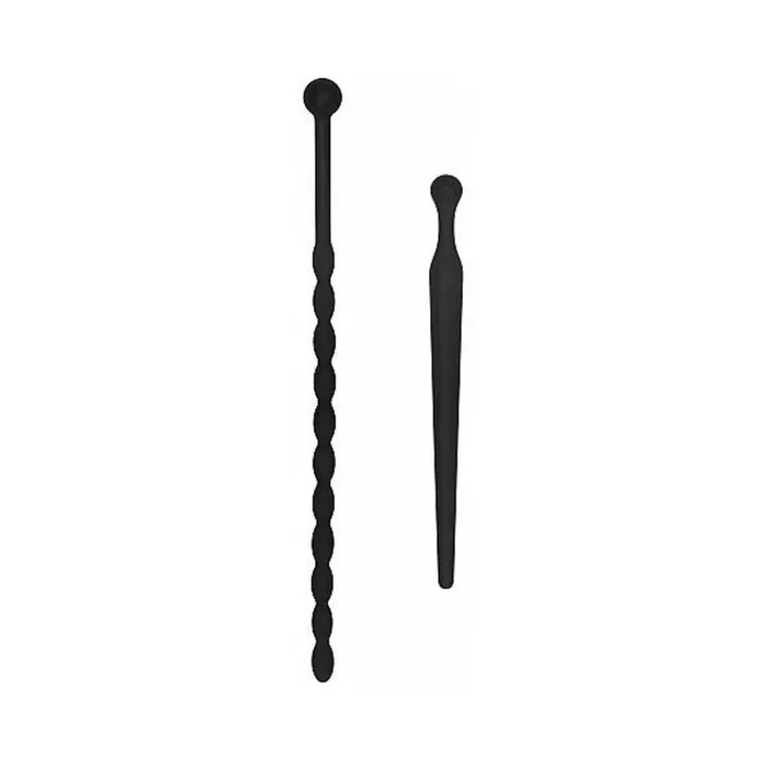 Shots Ouch Urethral Sounding Beginners Silicone Plug Set – Black