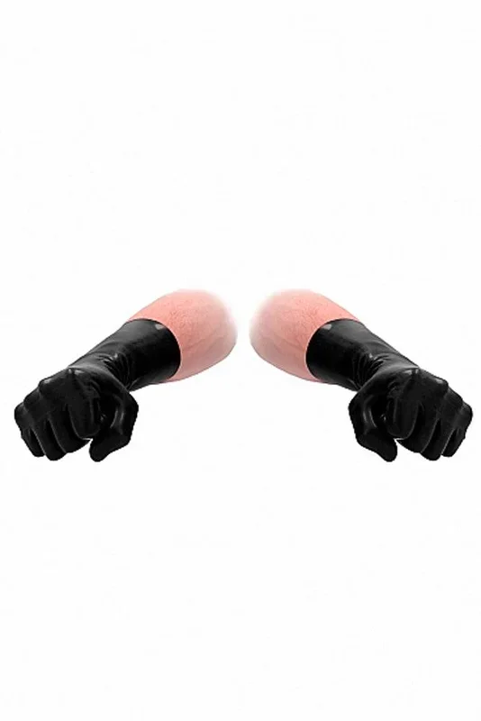 Shots Toys – Fist It – Short Latex Gloves – Black