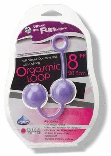 Silicone Coated Orgasmic Loop Duo-Balls Purple