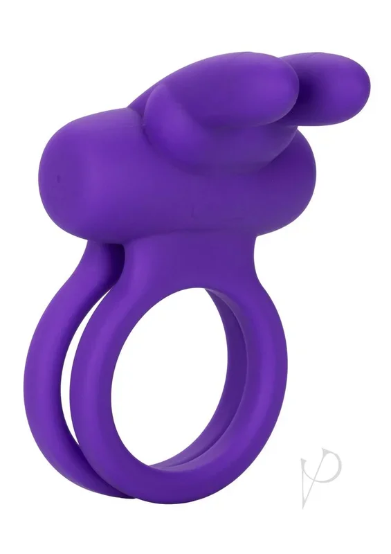 Silicone Rechargeable Dual Rockin Rabbit Multi Speed Cockring Waterproof
