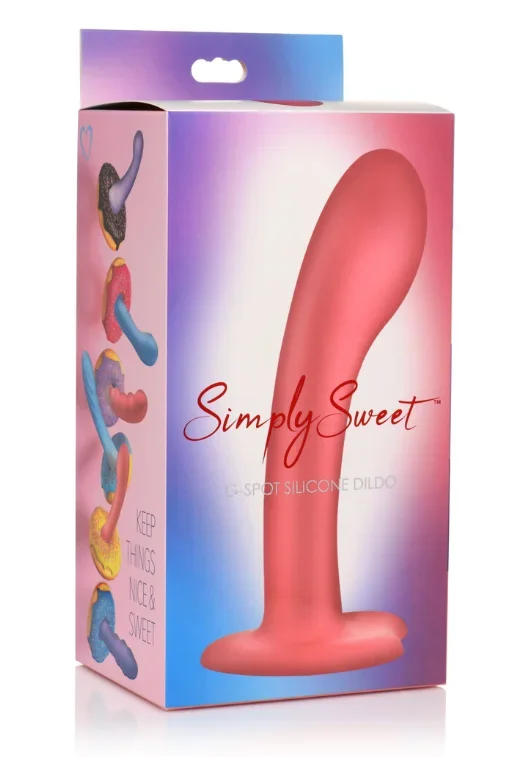 SIMPLY SWEET 7″ G-SPOT SILICONE DILDO PINK