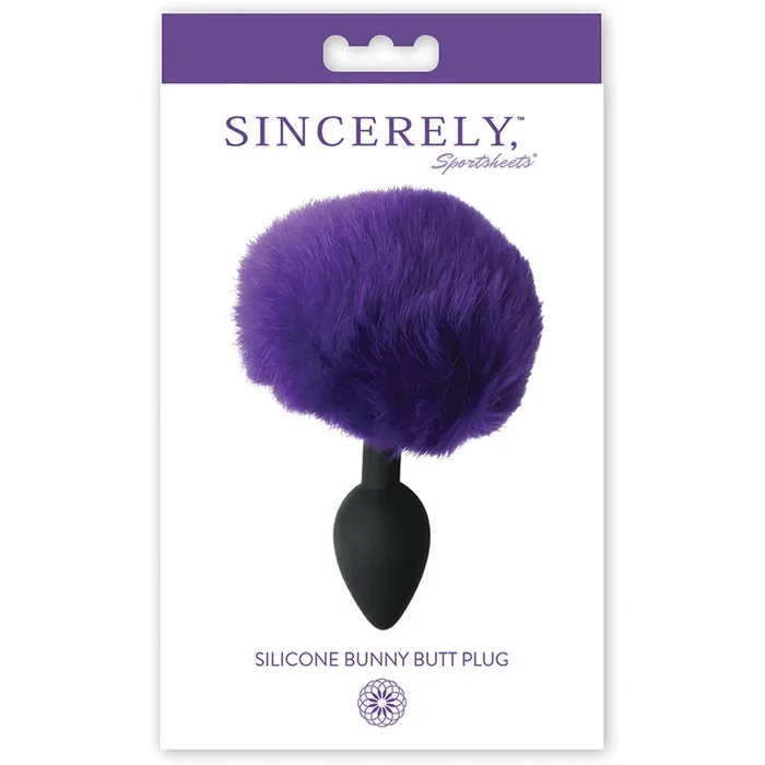 Sincerely Silicone Bunny Butt Plug-Purple