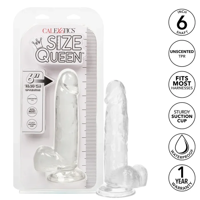Size Queen 6 inch/15.25 Cm – Clear
